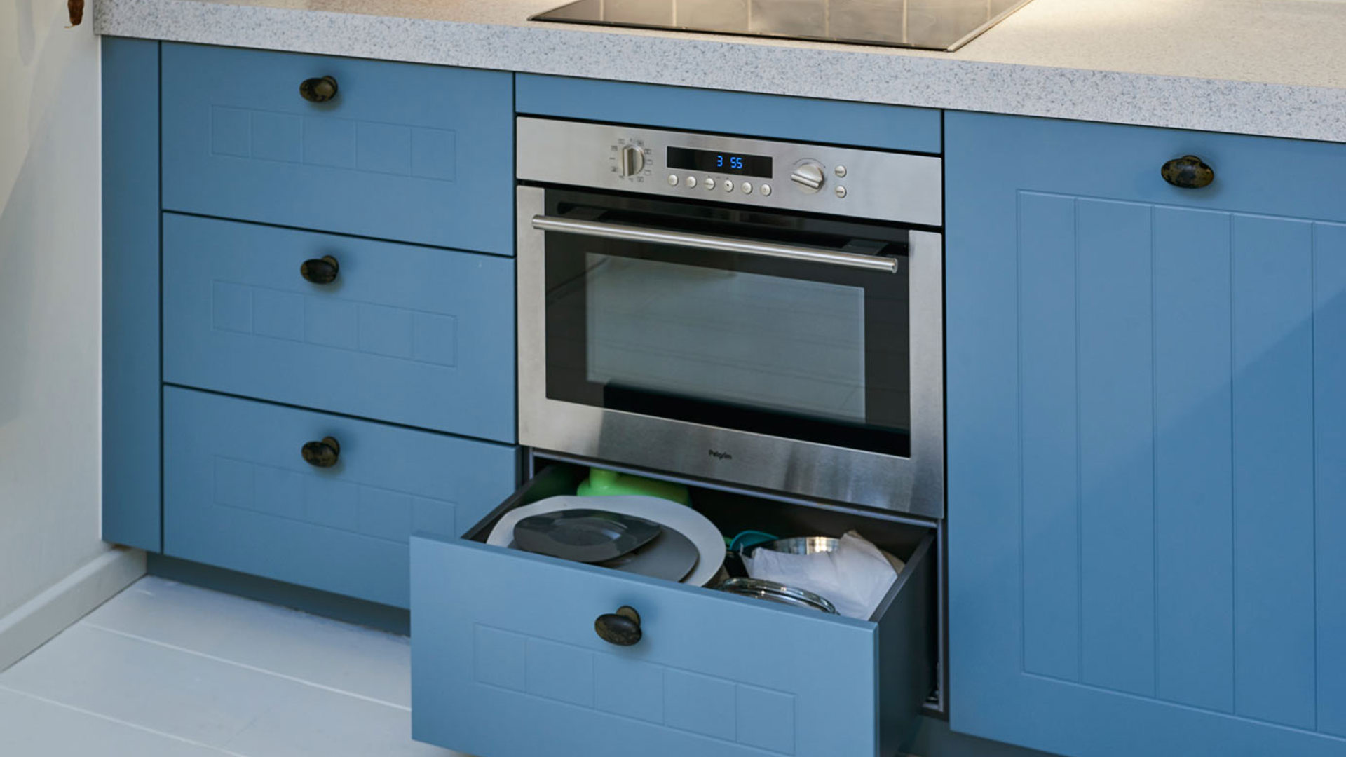 Landelijke blauwe keuken Krabbendijke, oven