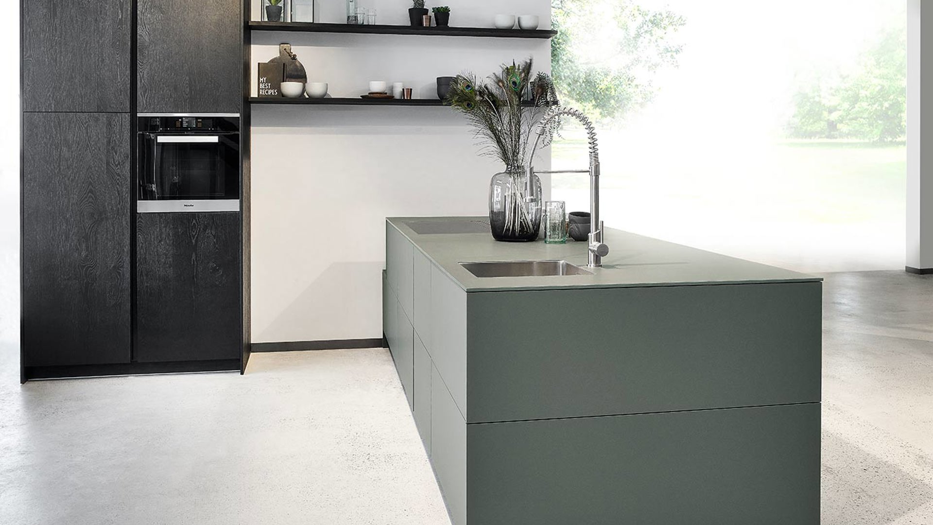 Moderne groene keuken